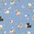 Moda Fabrics Funny Valentine Lizzy House Cats Dogs Hearts Light Blue Sky
