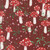 Moda Fabrics Funny Valentine Lizzy House Mushrooms Burgundy Rose