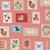 Moda Fabrics Funny Valentine Lizzy House Stamps Pink Coral