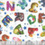 Clothworks Fabrics Amazing Alphabet Cindy Shake Design Alphabet Cindy Shake Design Toss White
