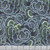 Clothworks Fabrics Nature Study Turkey Tail Denim Blue Green