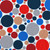 Studio E Fabrics Joann Fabrics Party Bubbles Red Blue Grey Pink fabric with colorful bubble pattern.