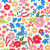 Studio E Fabrics Joann Fabrics Field of Wild Flowers Pink Red Yellow Blue Cream, colorful floral pattern fabric with vibrant pink, red, yellow, blue, and cream flowers and green leaves.