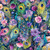 Timeless Treasures Fabrics Wild Beauty Peacock Peek-A-Boo Floral Navy
