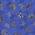 Timeless Treasures Fabrics Moonlight Tossed Butterflies Metallic Royal