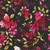 Studio E Fabrics Garden Whisper 118 Inch Wide Quilt Backing Black Pink Red Floral