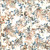 Hoffman Fabrics Bali Hand Dyed Batik Leafy Branches Ferns Fronds Natural Cream Brown Green