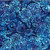 Hoffman Fabrics Bali Hand Dyed Batik Woodblock Flowers Hydrange Zinnia Delft Blue Purple, vibrant textile featuring hand dyed batik floral patterns in shades of blue, purple, and purple on a dark background.