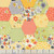 Clothworks Fabrics Sweet Bees SusyBee Honeycomb Patchwork Yellow, fabric with bees, honeycomb, floral patterns, and gingham designs in yellow, green, red, and white colors.
