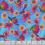 Blank Quilting Fabrics Luminous Haven JK Stewart Bright Blue Hummingbirds and Flowers