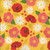 Blank Quilting Fabrics The Bright Side Jessica Dayon Yellow Daisy and Poppy Flowers, colorful floral fabric featuring red poppies, pink daisies, white daisies, green leaves, and small red and pink flowers on a yellow background.