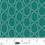 Blank Quilting Fabrics The Bright Side Jessica Dayon Turquoise Blue Star Ovals, turquoise fabric with white star oval pattern and a ruler at the bottom for size reference.
