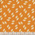 Blank Quilting Fabrics The Bright Side Jessica Dayon Orange Daisies and Dots, fabric with white daisies and yellow centers on an orange background with small white dots.