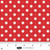 Blank Quilting Fabrics The Bright Side Jessica Dayon Red Eight Point Star and Check, close-up of fabric with white eight-point stars and small white plus signs on a red background.