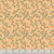 Blank Quilting Fabrics The Bright Side Jessica Dayon Peach Pink Viney Flowers, floral print fabric with peach pink flowers and green leaves on a light peach background.