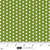 Blank Quilting Fabrics The Bright Side Jessica Dayon Green Polka Dot, green fabric with white polka dots and measurement ruler at the bottom.