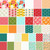 Blank Quilting Fabrics The Bright Side Jessica Dayon 42 pcs Charm Squares Five Inch, collection of colorful fabric squares with floral and geometric patterns.