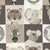 Henry Glass Fabrics Jungle Romp Betsey Cavallo Multi Small Animal Boxes, quilt fabric with cute illustrated animal faces including tiger, elephant, zebra, and mouse in neutral tones.