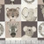 Henry Glass Fabrics Jungle Romp Betsey Cavallo Multi Small Animal Boxes fabric, featuring cute animal faces including a tiger, an elephant, a zebra, and a mouse in a patchwork design.