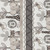 Henry Glass Fabrics Jungle Romp Betsey Cavallo Multi Novelty Jungle Stripe, fabric with a jungle theme featuring lions, elephants, cheetahs, and various jungle elements in neutral tones.