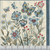 Henry Glass Fabrics Norwegian Forest Mary Jane Carey Pale Blue Forest Blocks, floral and butterfly print fabric in shades of blue, pink, and beige with forest-themed design.