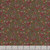 Henry Glass Fabrics Love Struck Kim Diehl Brown Prairie Blossoms, close-up of fabric with floral pattern in brown, pink, green, and white, with a ruler at the bottom for scale.