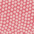 Studio E Fabrics Fabrics Elizabeth Max Tate Pomegranate Pink Strawberry Toss, pink fabric with a pattern of strawberries inside white circles and small red dots.