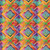 Studio E Fabrics Fabrics Flower Fusion Crazy Marie Multi Geometric Diamond, colorful geometric diamond pattern with vivid shades of pink, orange, yellow, green, blue, and purple.