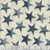 Studio E Fabrics Fabrics Pieces of America Lilac Bee Designs Cream Big Stars on Cream, close-up of fabric with dark blue and light blue stars on cream background with subtle floral pattern.