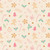 Mia Presley Designs Fabrics Sugar Plum Cream Pink Aqua Green Gingerbread Men Candy Cane Ornaments, festive holiday-themed fabric with gingerbread men, candy canes, holly, berries, stars, hearts, and Christmas ornaments in pastel colors.