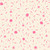 Moda Fabrics Egg and Friends Kimberly Kight Ruby Star Society Sugar Rush Sprinkles Neon Pink Pink, a vibrant fabric pattern featuring neon pink sprinkles, stars, and various confetti shapes on a beige background.