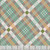Riley Blake Fabrics Farmer's Daughter by Lori Holt 108 Inch Wide Quilt Back Plaid Rustic Brown, fabric with a plaid pattern featuring shades of brown, white, green, and peach.