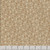 Riley Blake Fabrics Farmer's Daughter by Lori Holt Blossom Palomino Yellow, small floral pattern with white and brown flowers and tiny brown and gray leaves on a beige background.
