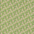 Riley Blake Fabrics Farmer's Daughter by Lori Holt Bows Thyme Green, close-up of green fabric with small white, pink, and yellow floral pattern and tiny blue accents.