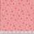 Riley Blake Fabrics Farmer's Daughter by Lori Holt Hens & Chicks Coral Pink, a pattern featuring small pink hens, chicks, and floral motifs on a coral pink background.