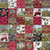 Sykel Enterprises Fabrics Farmall Tractor Cheater Quilt Allover, detailed fabric pattern featuring vintage Farmall tractors, chickens, barns, rustic farm scenes, floral accents, and farm-related motifs on a 57-inch wide quilt fabric.