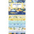 Wilmington Prints Fabrics Gentle Meadow Lola Molina Fabric Strips 2.5 by 44 inches, floral patterned fabric strips in shades of blue, yellow, and white with green accents for quilting and craft projects.