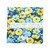 Wilmington Prints Fabrics Gentle Meadow Lola Molina Layer Cake Ten Inch Squares, colorful floral fabric layer cake in yellow, blue, green, and white hues.