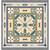 Wilmington Prints Fabrics Forest Trails Wilmington Batiks Queen Size Quilt Kit, detailed image of a colorful quilt with geometric patterns and a central star motif in shades of blue, green, brown, and beige.