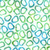 Riley Blake Fabrics Bold in Bloom Batiks Fran Morgan Cream Blue Green D Rings, abstract pattern of irregular oval shapes in green and blue watercolor style on a white background.