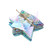 Hoffman Fabrics Bali Batik Hand Dyed Batik 14 Fat Quarters Pink Blue Purple Green, colorful fabric bundle with hand-dyed batik patterns in various shades, tied with twine.