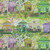 Dear Stella Fabrics Mardi Gras New Orleans Multi, colorful fabric with a pattern of houses, trees, and flowers inspired by New Orleans Mardi Gras celebrations.