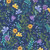 Benartex Fabrics Veronica's Garden Navy Blue Botanical Floral Lawn