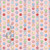 Riley Blake Fabrics Egg Hunt Janet Wecker Frisch Egg Dye Dots Pink, fabric featuring colorful dot patterns in pink, blue, green, yellow, purple, orange, and red on a pink background.