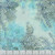 Riley Blake Fabrics Expressions Batiks Silver Shores Celeste Blue, fabric with a swirling pattern of white dashes on a blue and green background.