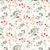 Wilmington Prints Peach Whispers Beth Grove Cream Meadow Flower Toss, floral fabric pattern with peach, red, purple, and green flowers on cream background.