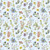 Lumin Fabrics White Owl Nature's Serenade Susan Winget Wildflowers Blue Green