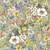 Lumin Fabrics White Owl Nature's Serenade Susan Winget Packed Wildflowers Green