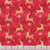 Studio E Fabrics Fabrics Vintage Whispers from Santa Lucie Crovatto Reindeer Red, Christmas-themed fabric with beige reindeer and white snowflakes on a red background.