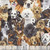Brown Packed Realistic Dogs Puppy Love fabric by Timeless Treasures Fabrics, featuring a detailed pattern of various adorable dog breeds including Bulldogs, Dalmatians, Poodles, and more.